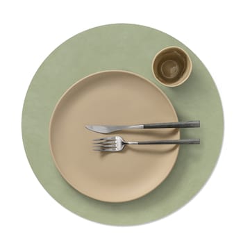 Nupo placemat circle keerbaar XL 1 St. - Dark green-olive green - LIND DNA