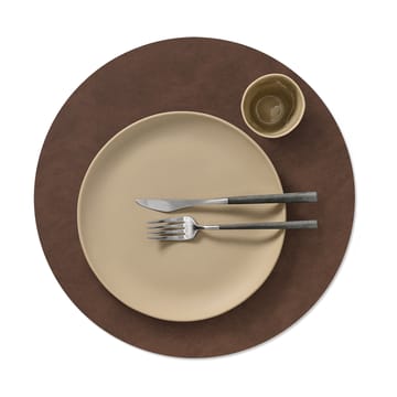 Nupo placemat circle XL - Donkerbruin - LIND DNA