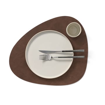 Nupo placemat curve L - donkerbruin - LIND DNA