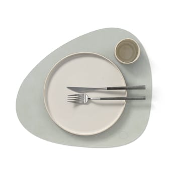 Nupo placemat curve L - metallic (steengrijs) - LIND DNA