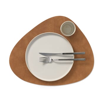 Nupo placemat keerbaar curve L 1 St. - Army green-nature - LIND DNA