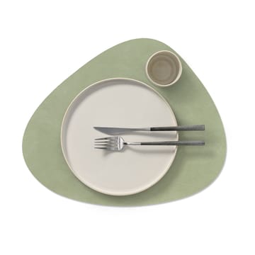 Nupo placemat keerbaar curve L 1 St. - Dark green-olive green - LIND DNA