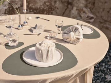 Nupo placemat keerbaar curve L 1 St. - Linen-Flint grey - LIND DNA