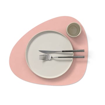 Nupo placemat keerbaar curve L 1 St. - roze-lichtgrijs - LIND DNA