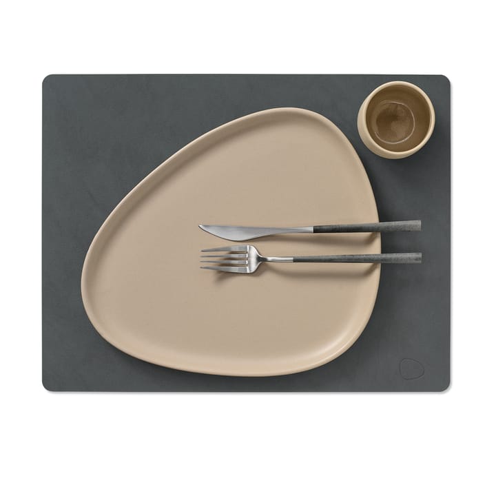 Nupo placemat keerbaar square L 1 St., antraciet-lichtgrijs LIND DNA