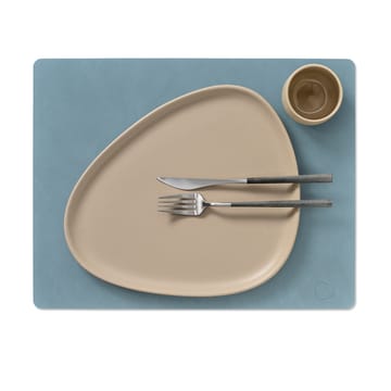 Nupo placemat keerbaar square L 1 St. - lichtblauw-lichtgrijs - LIND DNA