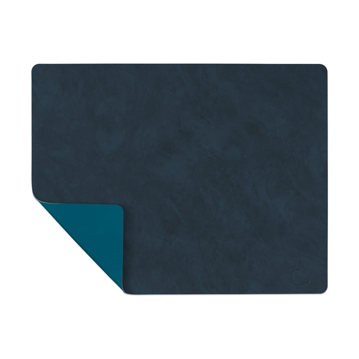 Nupo placemat keerbaar square L 1 St. - Midnight blue-petrol - LIND DNA