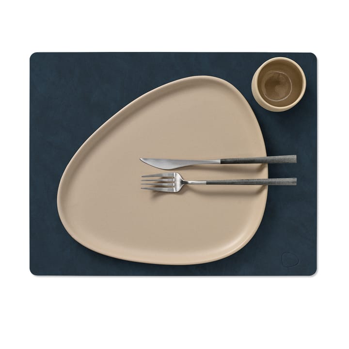 Nupo placemat keerbaar square L 1 St., Midnight blue-petrol LIND DNA