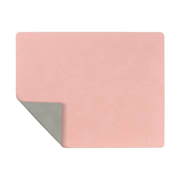 Nupo placemat keerbaar square L 1 St. - roze-lichtgrijs - LIND DNA