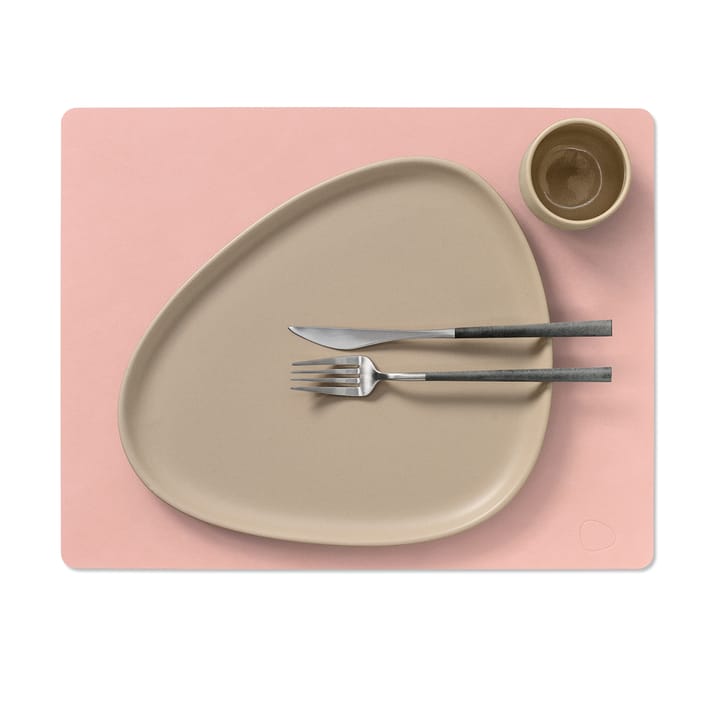 Nupo placemat keerbaar square L 1 St., roze-lichtgrijs LIND DNA