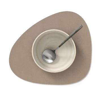 Serene placemat curve S 24x28 cm - Mole Grey - LIND DNA