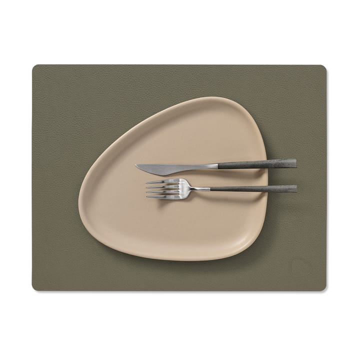 Serene placemat square M 26,5x34,5 cm, Moss LIND DNA