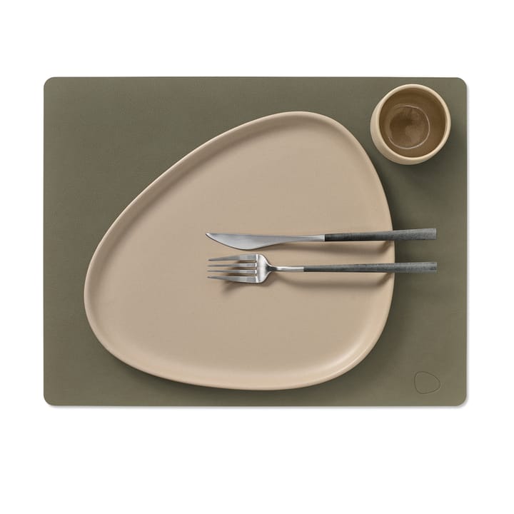 Square Nupo placemat 35x45 cm, army green LIND DNA