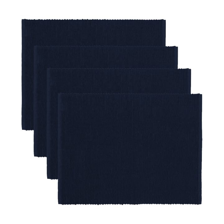 Uni placemat 35x46 cm 4-pack - Donker marineblauw - Linum