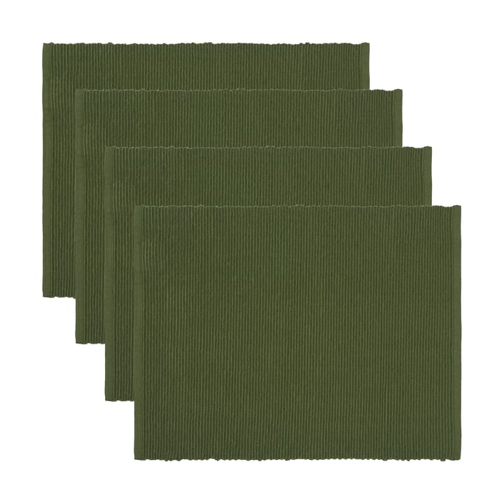 Uni placemat 35x46 cm 4-pack - Donker olijf groen - Linum