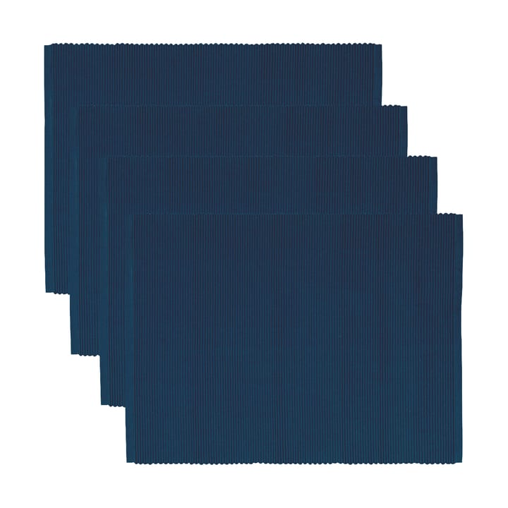 Uni placemat 35x46 cm 4-pack - Indigoblauw - Linum