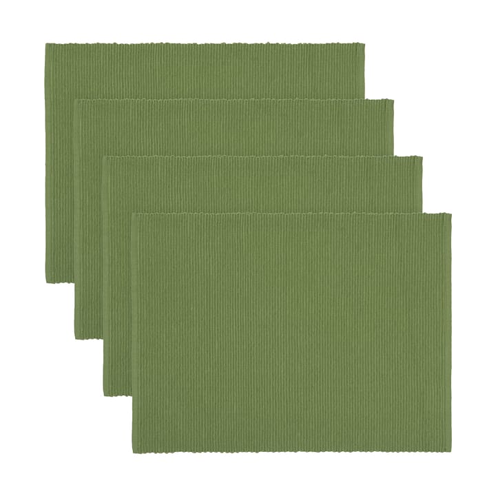 Uni placemat 35x46 cm 4-pack - Mosgroen - Linum