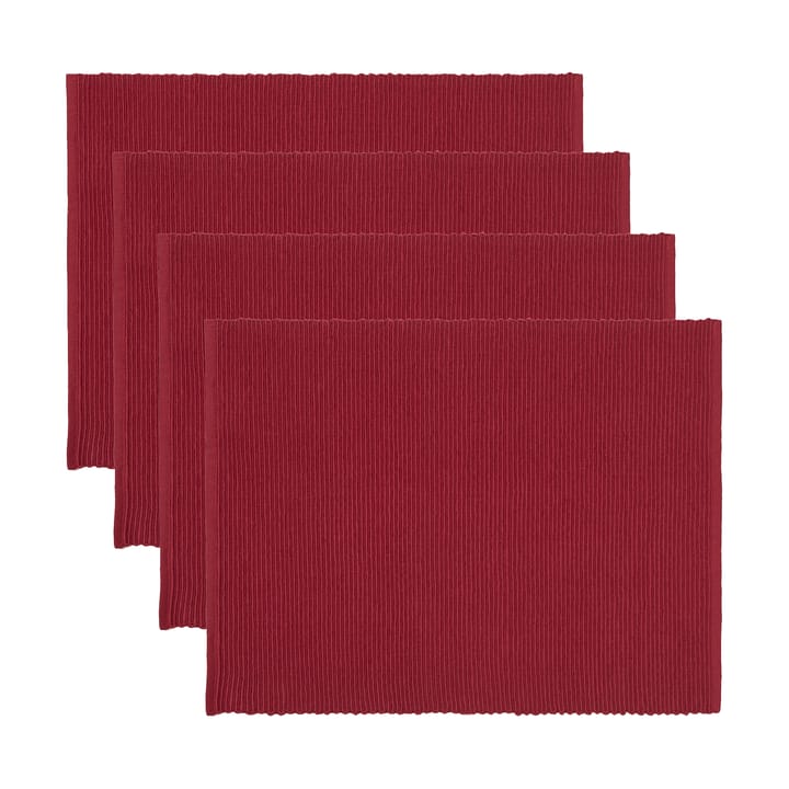 Uni placemat 35x46 cm 4-pack - Rood - Linum