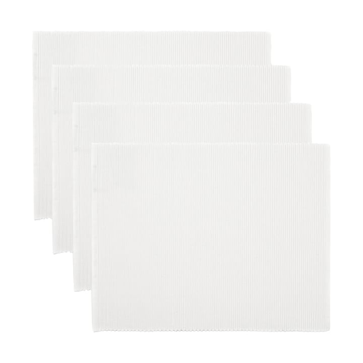 Uni placemat 35x46 cm 4-pack - Wit - Linum