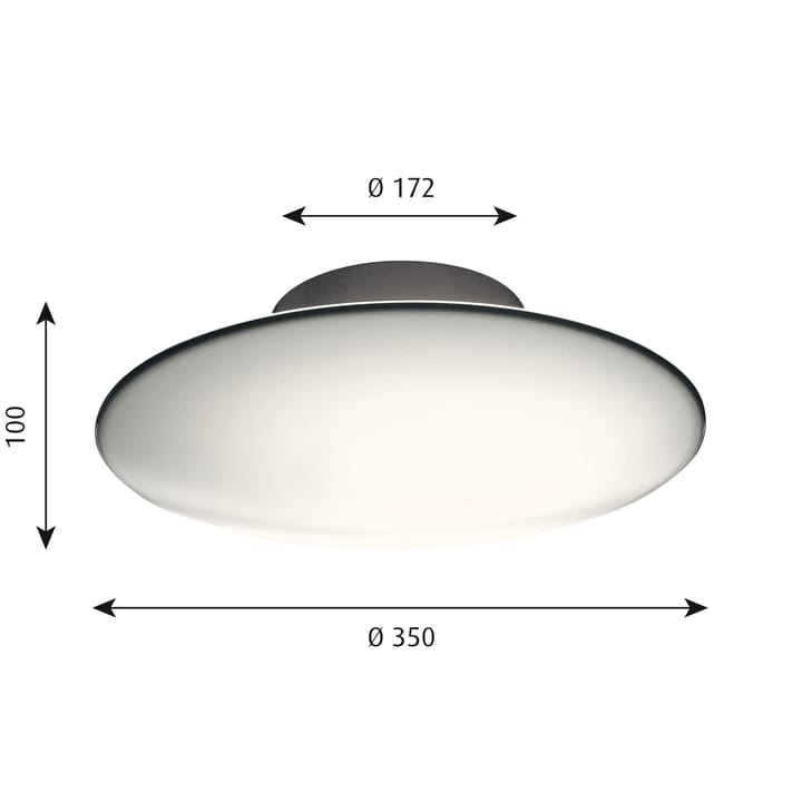 AJ Eklipta plafondlamp, wandlamp Ø35 cm, Wit opaal Louis Poulsen