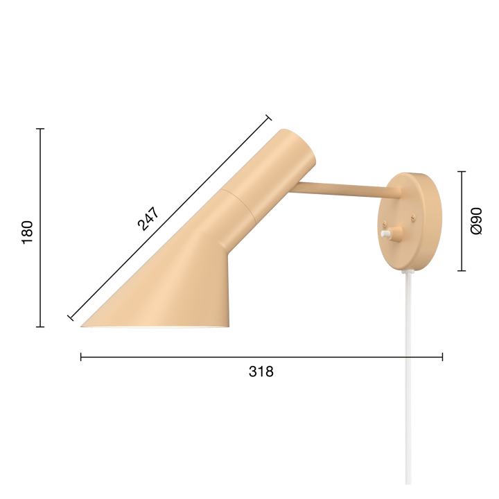 AJ muurlamp, Warm sand Louis Poulsen