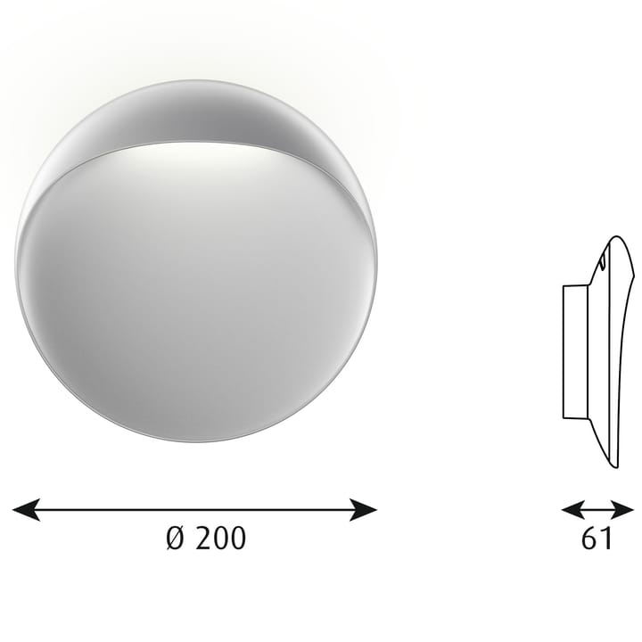 Flindt muurlamp Ø20 cm, Aluminium Louis Poulsen