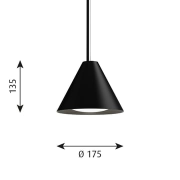 Keglen hanglamp Ø17,5 cm - Zwart - Louis Poulsen