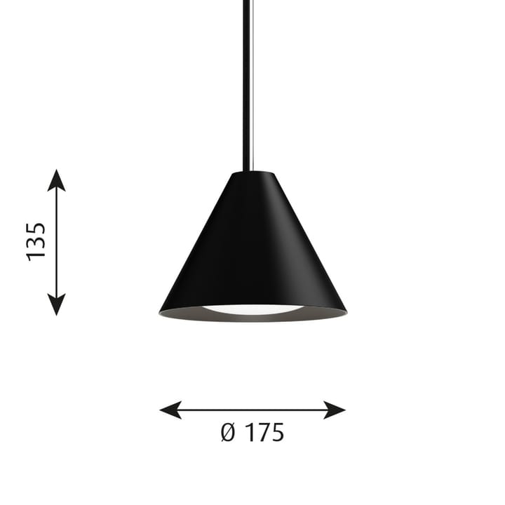 Keglen hanglamp Ø17,5 cm, Zwart Louis Poulsen