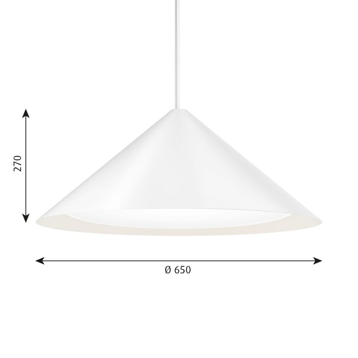 Keglen hanglamp Ø65 cm, Wit Louis Poulsen