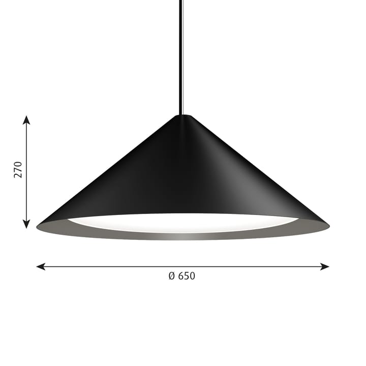 Keglen hanglamp Ø65 cm, Zwart Louis Poulsen