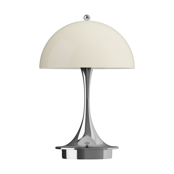 Panthella 160 Portable v3 tafellamp, Chrome opal beige Louis Poulsen