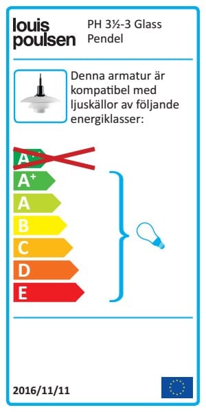 PH 3½-3 opaalglas hanglamp - Chroom - Louis Poulsen