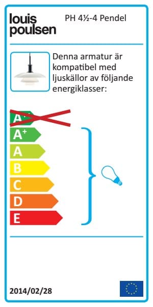 PH 4½-4 opaalglas hanglamp, Chroom Louis Poulsen