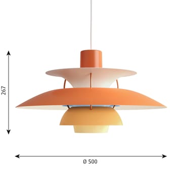 PH 5 hanglamp - Oranje - Louis Poulsen