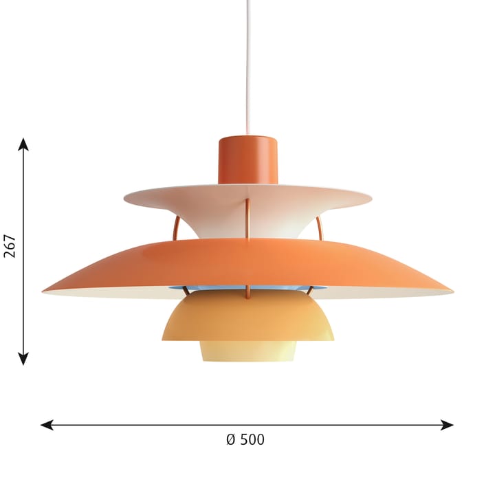 PH 5 hanglamp, Oranje Louis Poulsen