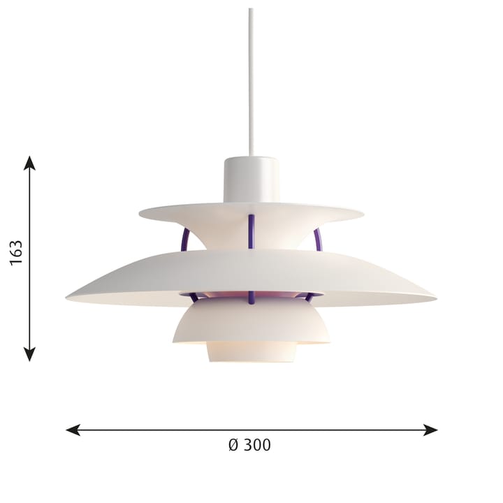 PH 5 MINI hanglamp, Klassiek wit Louis Poulsen