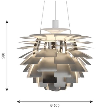 PH Artichoke hanglamp Ø60 cm - Roestvrij staal - Louis Poulsen