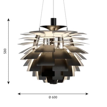 PH Artichoke hanglamp Ø60 cm - Zwart - Louis Poulsen