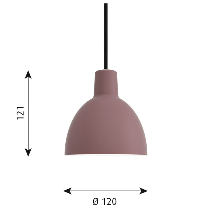 Toldbod 120 hanglamp, Donkerroze Louis Poulsen