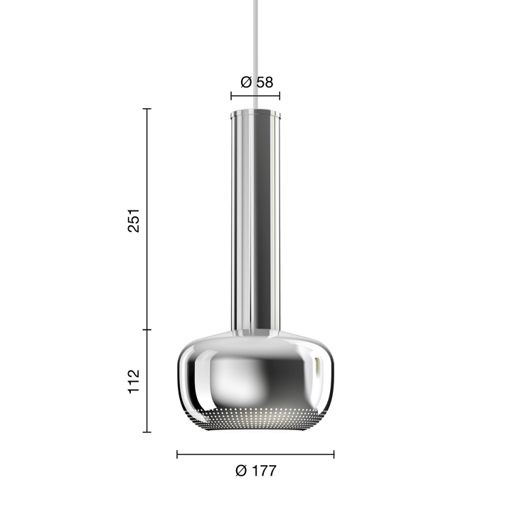 VL 56 hanglamp - Verchroomd hoogglans - Louis Poulsen