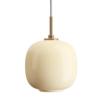 VL45 Radiohus hanglamp Ø17,5 cm - Brass-pale yellow glass - Louis Poulsen