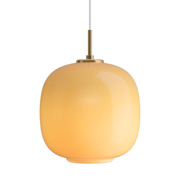 VL45 Radiohus hanglamp Ø25 cm - Brass-amber glass - Louis Poulsen