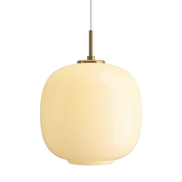 VL45 Radiohus hanglamp Ø25 cm - Brass-pale yellow glass - Louis Poulsen