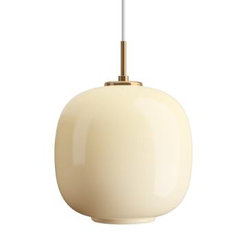 VL45 Radiohus hanglamp Ø25 cm - Brass-pale yellow glass - Louis Poulsen