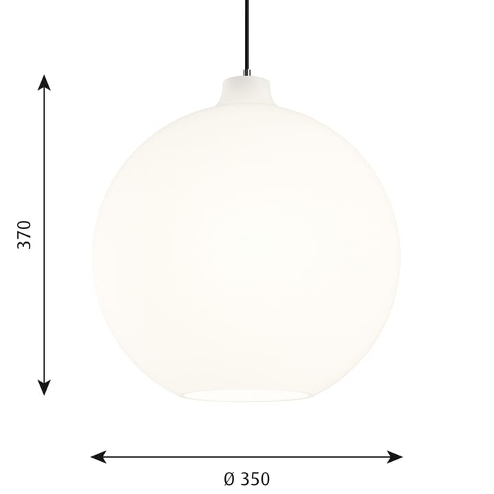 Wohlert hanglamp Ø35 cm, Wit opaalglas Louis Poulsen