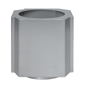 Funki pot L 52 cm - Brushed Aluminium - Louise Roe