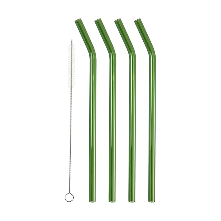 Lyngby Glas rietjes 21,5 cm 4-pack, Groen Lyngby Glas