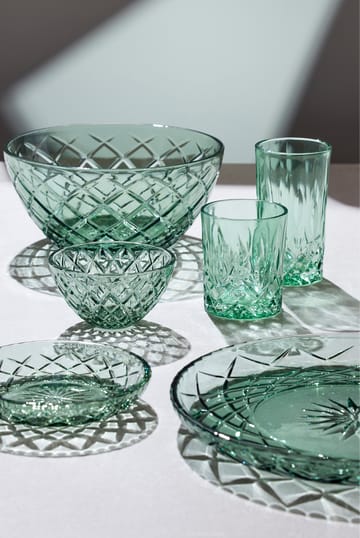 Sorrento bordje Ø16 cm 4-pack - Groen - Lyngby Glas