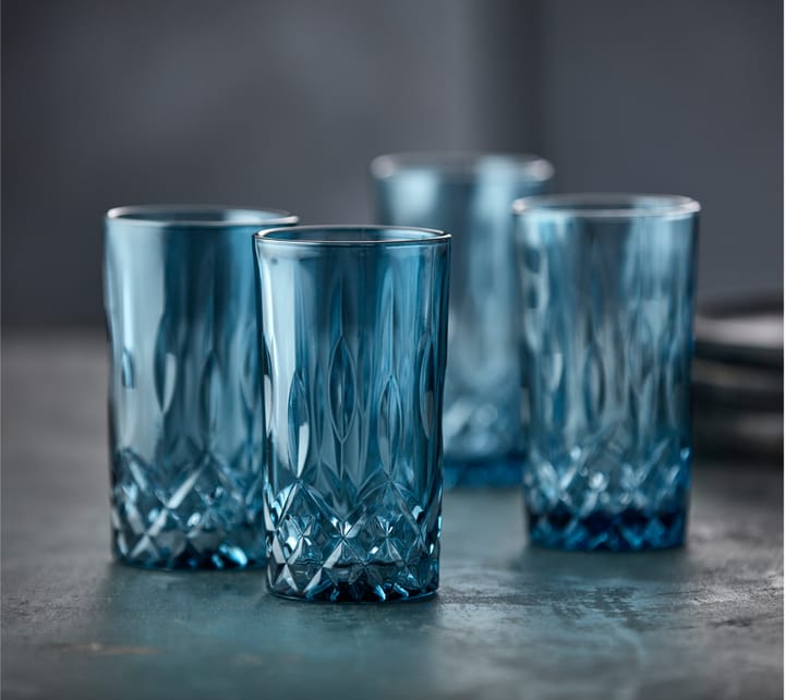 Sorrento highball glas 38 cl 4-pack, Blue Lyngby Glas