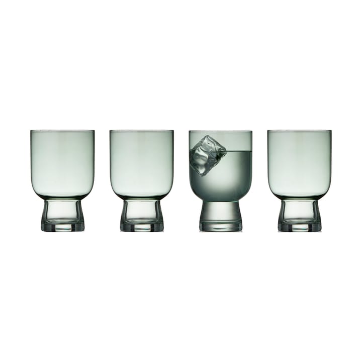 Sorrento waterglas 30 cl 4-pack - Groen - Lyngby Glas